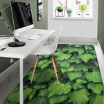 Green Ivy Leaf Print Area Rug