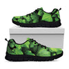 Green Ivy Leaf Print Black Sneakers