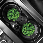 Green Ivy Leaf Print Car Coasters