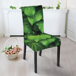 Green Ivy Leaf Print Dining Chair Slipcover