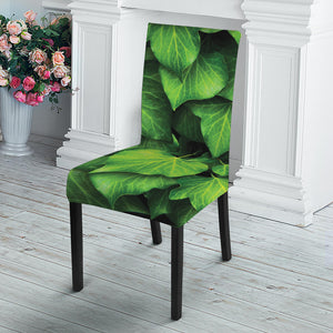 Green Ivy Leaf Print Dining Chair Slipcover