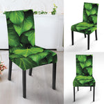 Green Ivy Leaf Print Dining Chair Slipcover