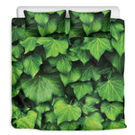 Green Ivy Leaf Print Duvet Cover Bedding Set