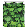 Green Ivy Leaf Print Duvet Cover Bedding Set