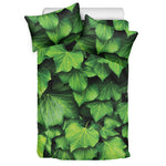 Green Ivy Leaf Print Duvet Cover Bedding Set