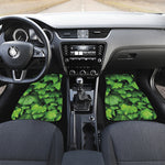 Green Ivy Leaf Print Front Car Floor Mats