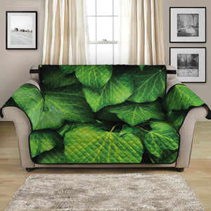 Green Ivy Leaf Print Loveseat Protector