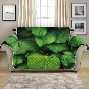 Green Ivy Leaf Print Loveseat Protector