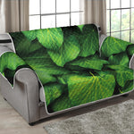 Green Ivy Leaf Print Loveseat Protector