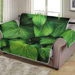 Green Ivy Leaf Print Loveseat Protector