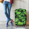 Green Ivy Leaf Print Luggage Cover