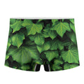 Green Ivy Leaf Print Men's Boxer Briefs