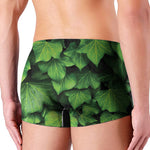 Green Ivy Leaf Print Men's Boxer Briefs