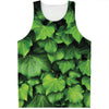 Green Ivy Leaf Print Men's Tank Top