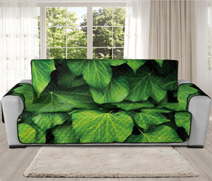 Green Ivy Leaf Print Oversized Sofa Protector