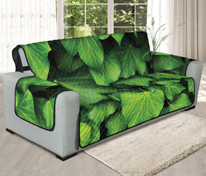 Green Ivy Leaf Print Oversized Sofa Protector