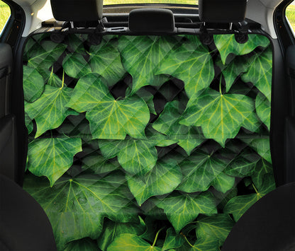 Green Ivy Leaf Print Pet Car Back Seat Cover