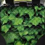 Green Ivy Leaf Print Pet Car Back Seat Cover