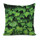 Green Ivy Leaf Print Pillow Cover