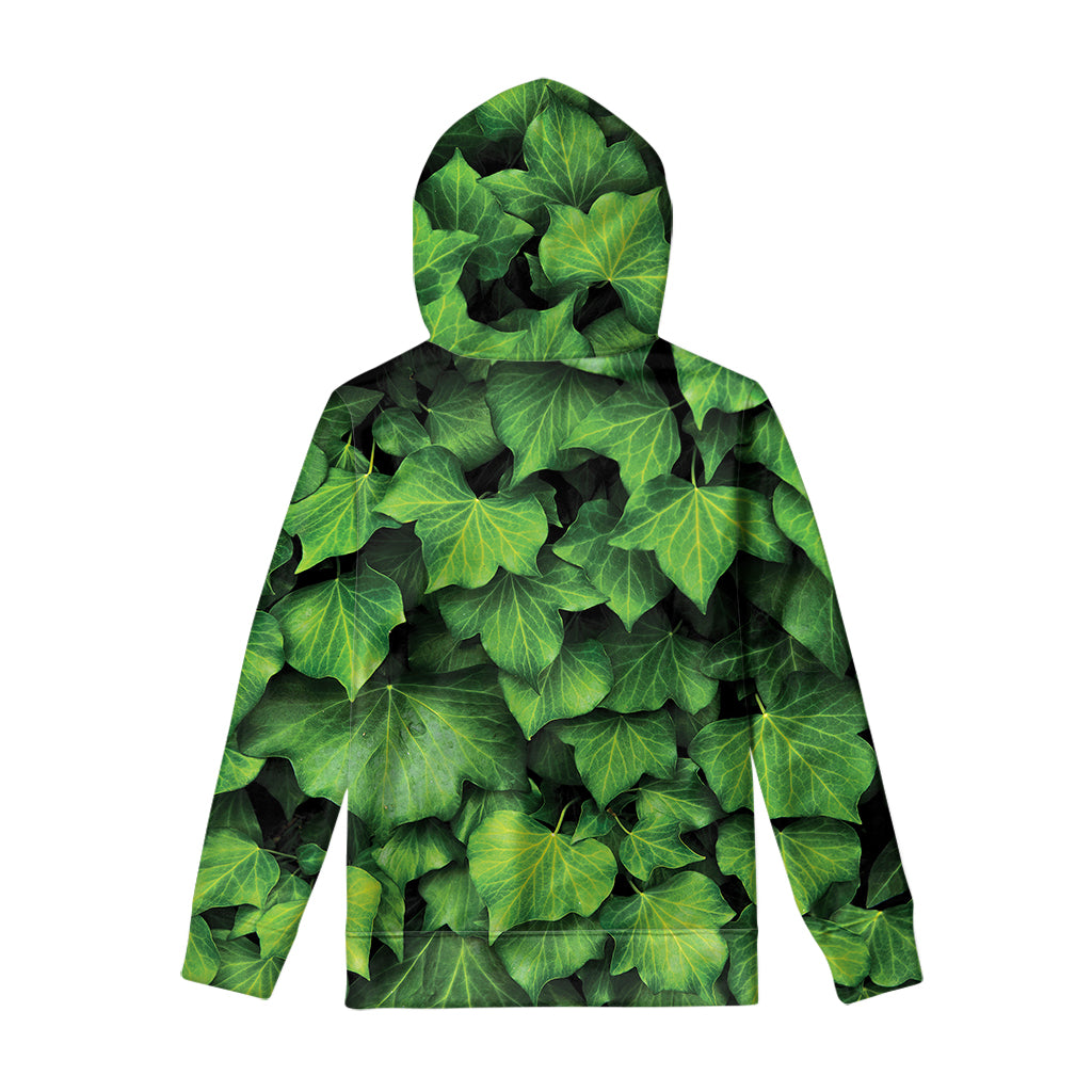 Green Ivy Leaf Print Pullover Hoodie