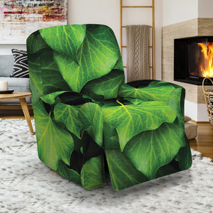 Green Ivy Leaf Print Recliner Slipcover