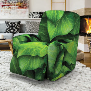 Green Ivy Leaf Print Recliner Slipcover