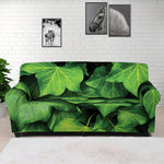 Green Ivy Leaf Print Sofa Cover