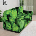 Green Ivy Leaf Print Sofa Cover