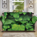 Green Ivy Leaf Print Sofa Protector