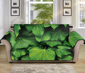 Green Ivy Leaf Print Sofa Protector