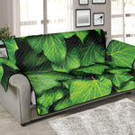 Green Ivy Leaf Print Sofa Protector