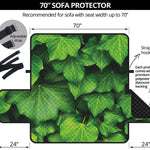 Green Ivy Leaf Print Sofa Protector