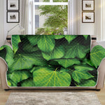 Green Ivy Leaf Print Sofa Protector