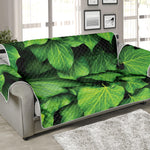 Green Ivy Leaf Print Sofa Protector