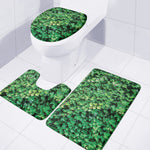 Green Ivy Wall Print 3 Piece Bath Mat Set