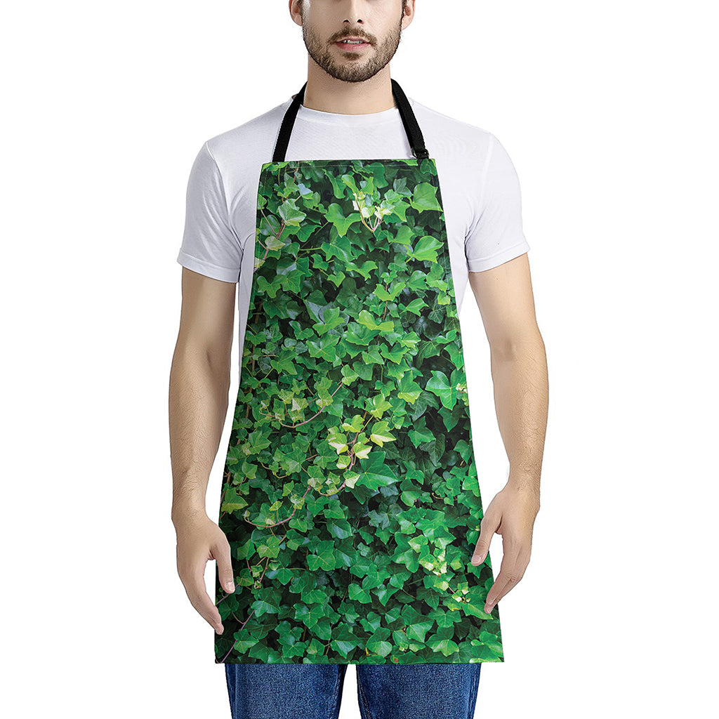 Green Ivy Wall Print Apron