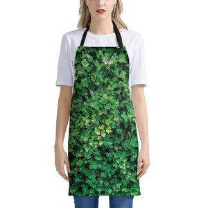 Green Ivy Wall Print Apron