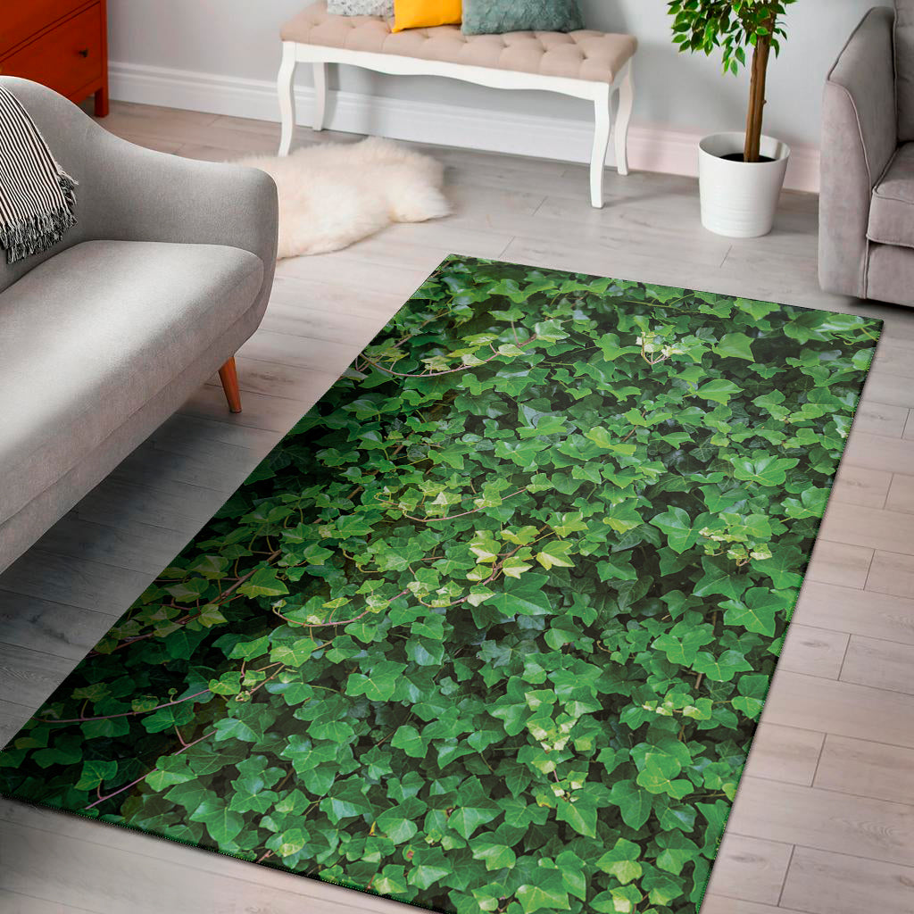 Green Ivy Wall Print Area Rug