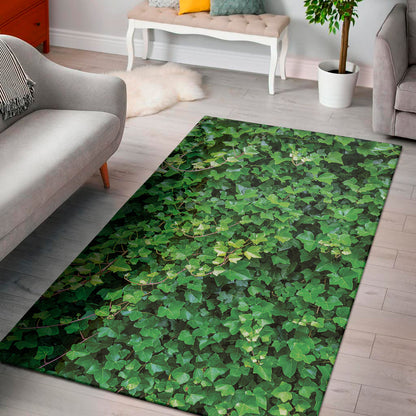 Green Ivy Wall Print Area Rug