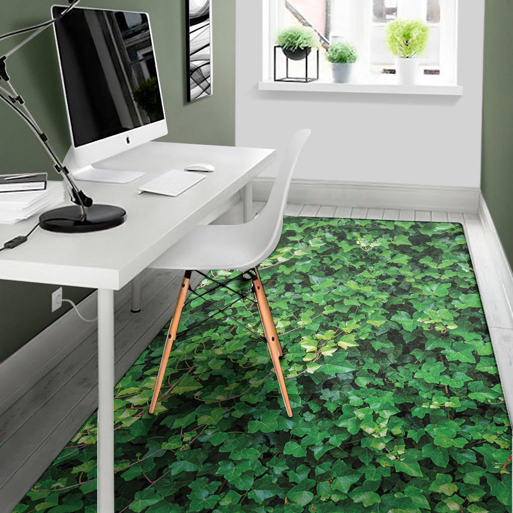 Green Ivy Wall Print Area Rug