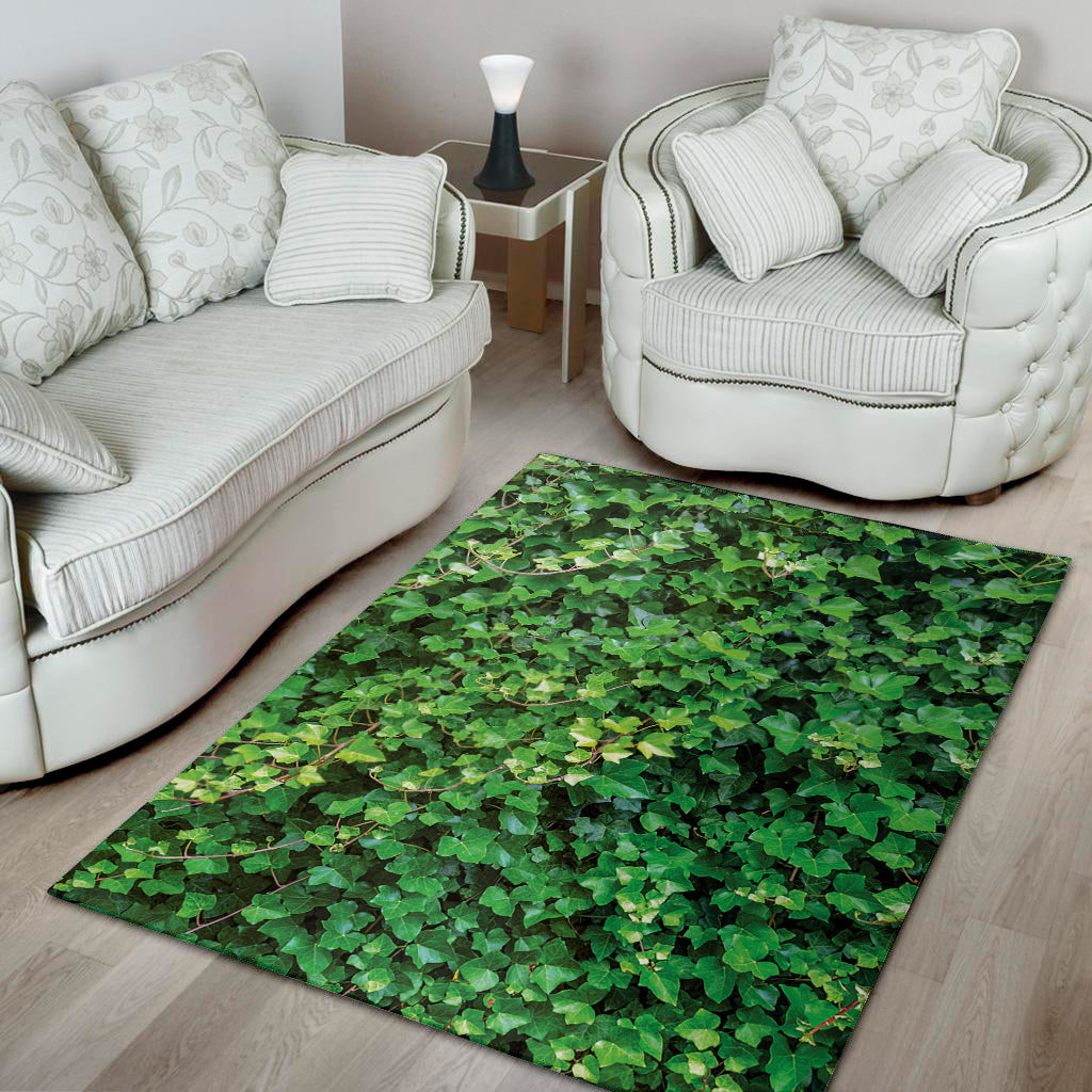 Green Ivy Wall Print Area Rug