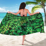 Green Ivy Wall Print Beach Sarong Wrap