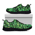 Green Ivy Wall Print Black Running Shoes