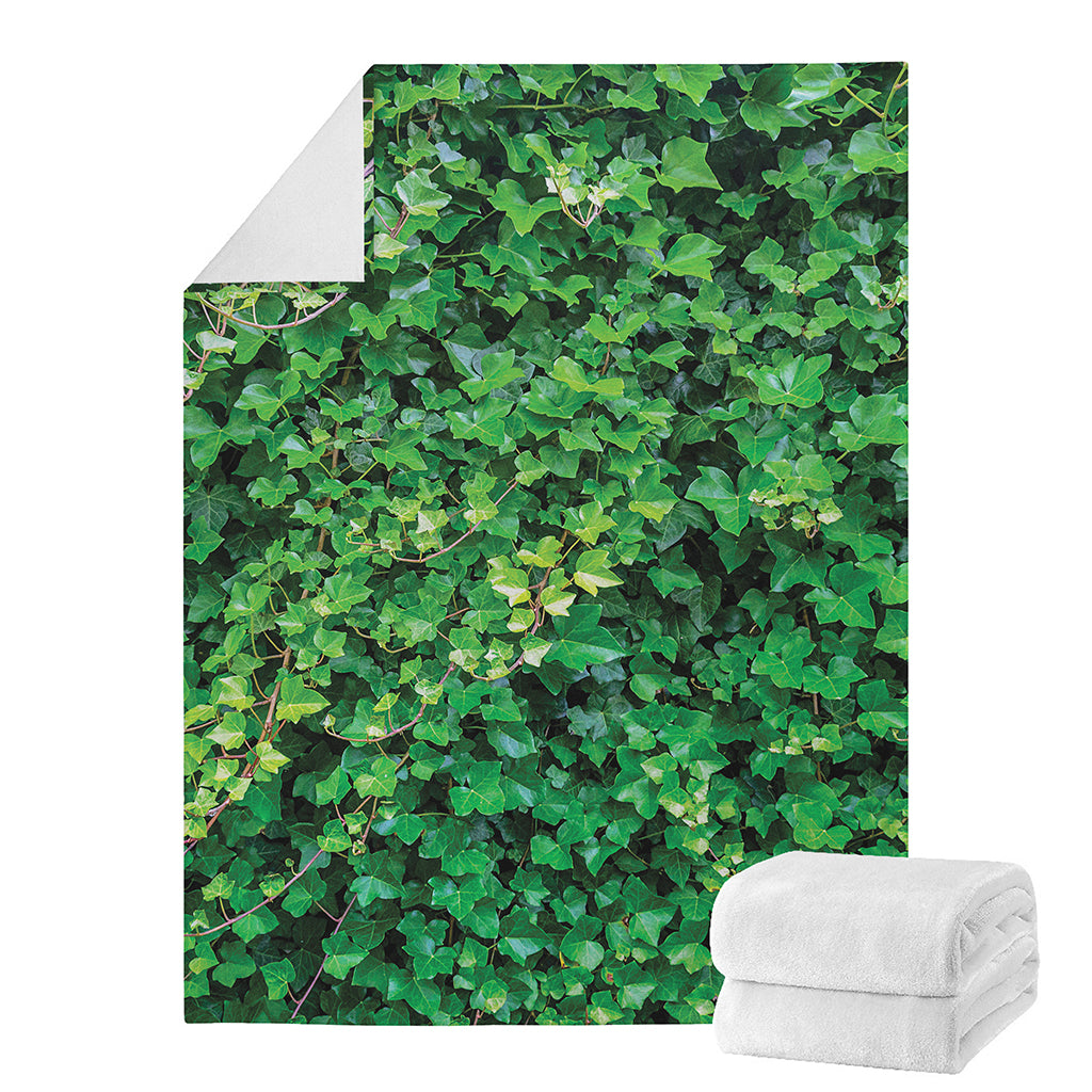 Green Ivy Wall Print Blanket