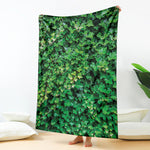 Green Ivy Wall Print Blanket