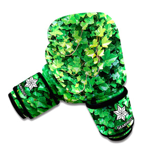 Green Ivy Wall Print Boxing Gloves