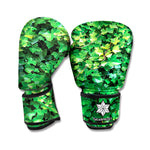 Green Ivy Wall Print Boxing Gloves