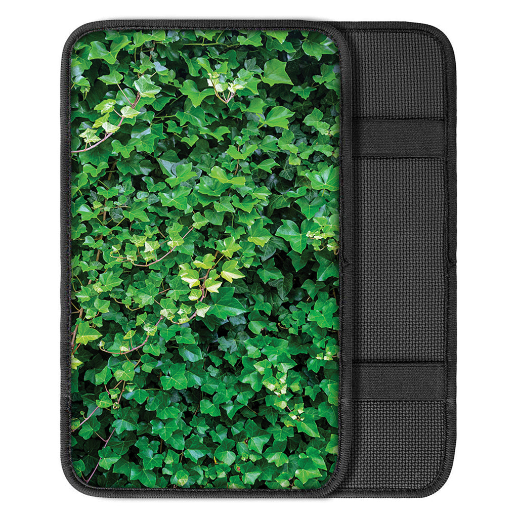 Green Ivy Wall Print Car Center Console Cover