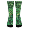 Green Ivy Wall Print Crew Socks