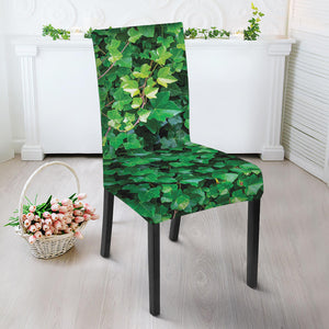 Green Ivy Wall Print Dining Chair Slipcover